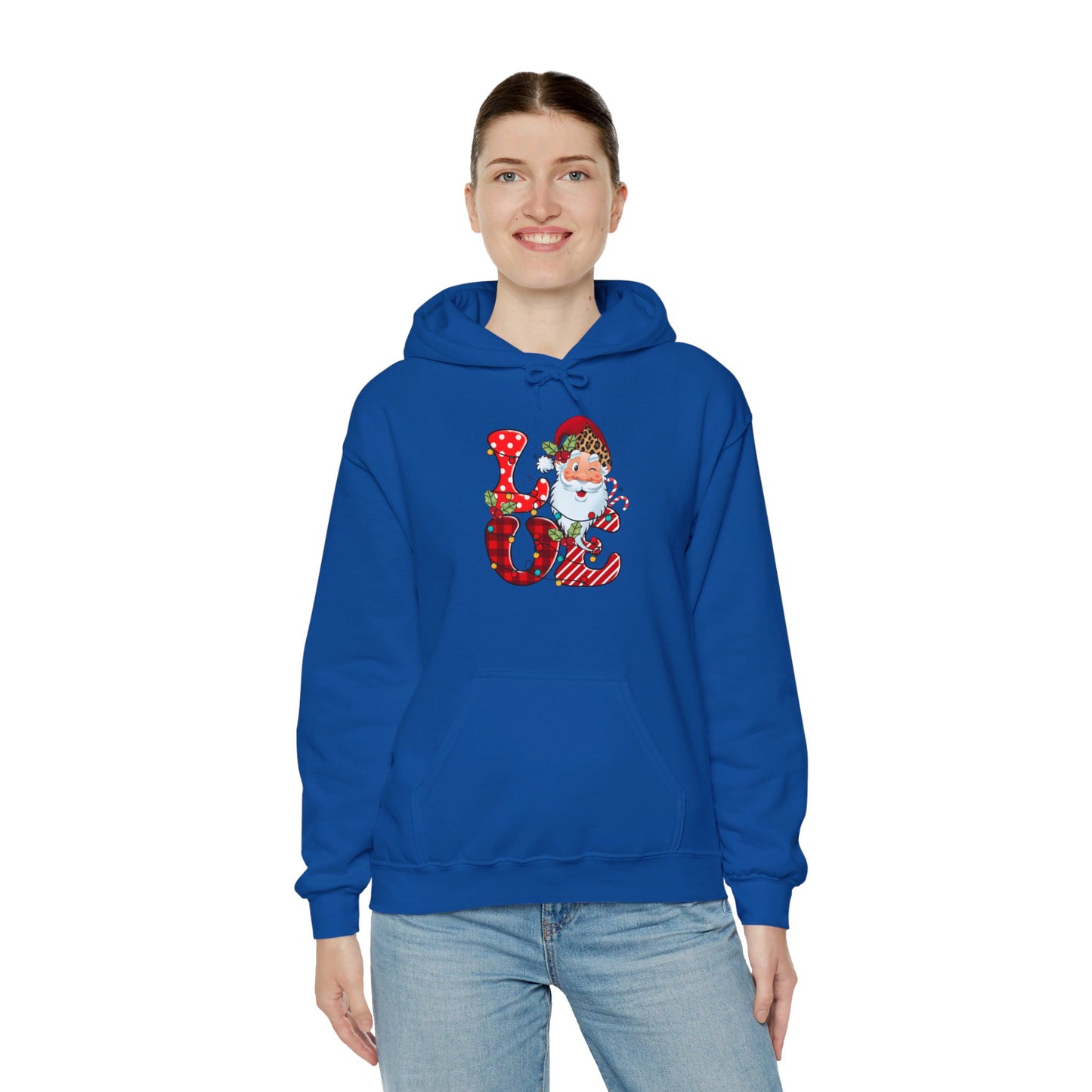Festive Santa LOVE - Hooded Sweatshirt