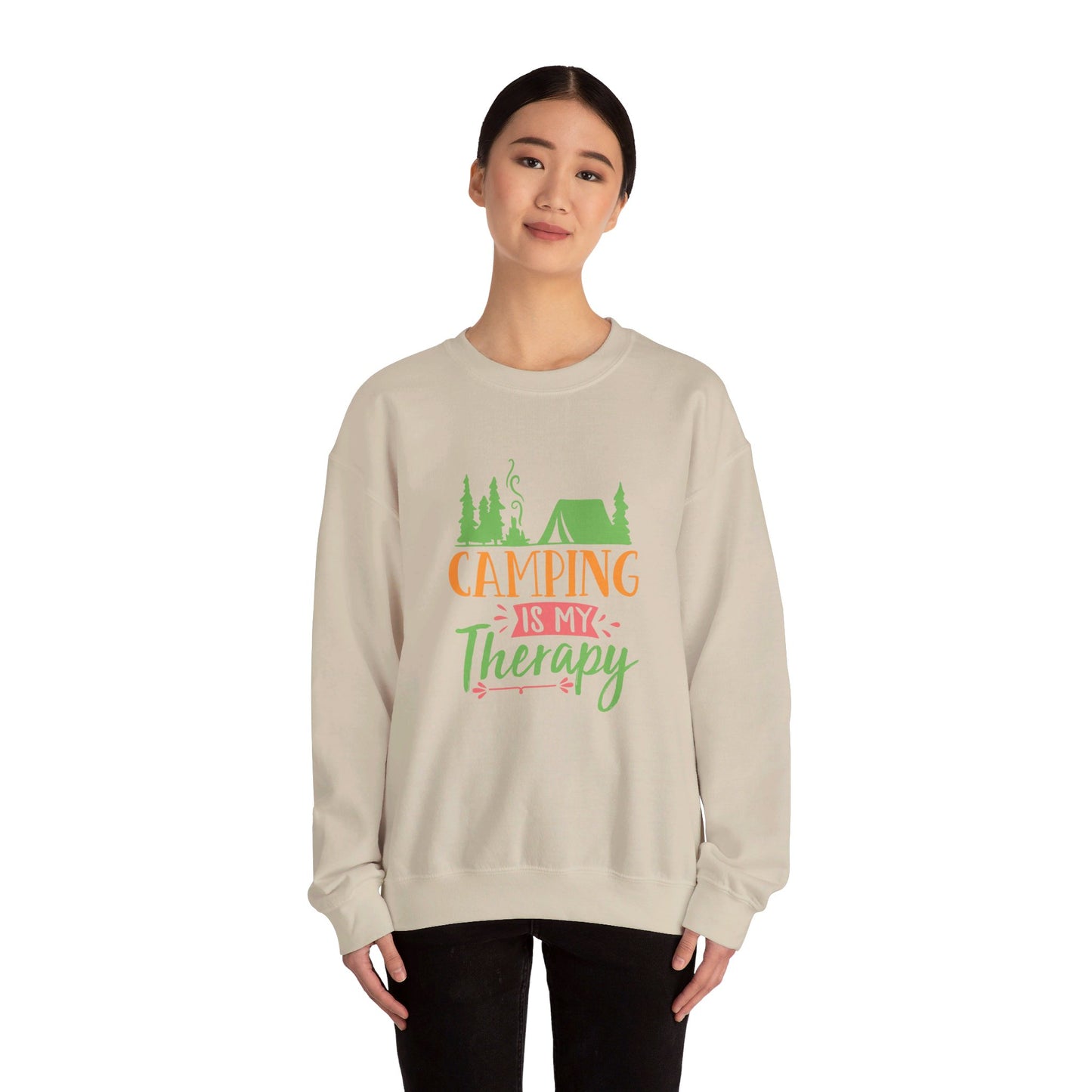 Camping Is My Therapy - Crewneck Sweatshirt