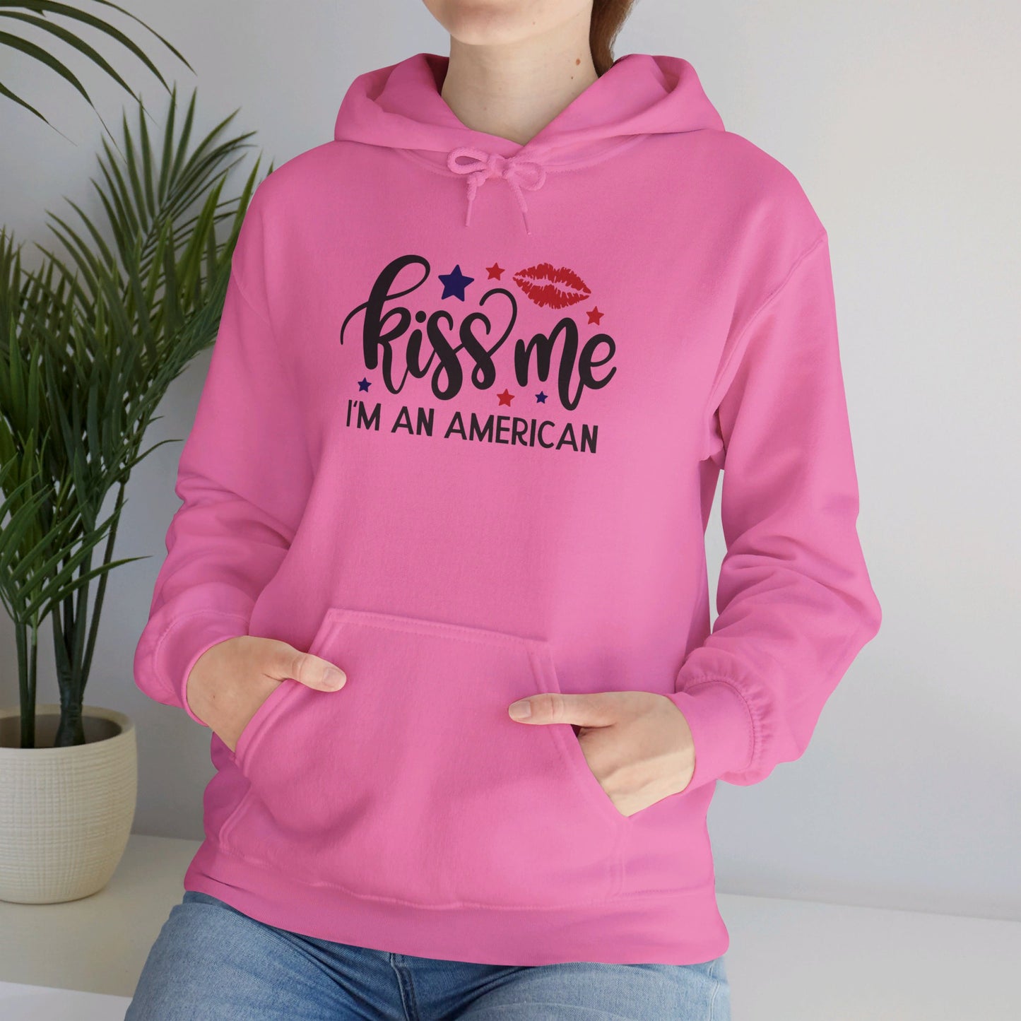 Kiss Me, I'm True American - Hooded Sweatshirt