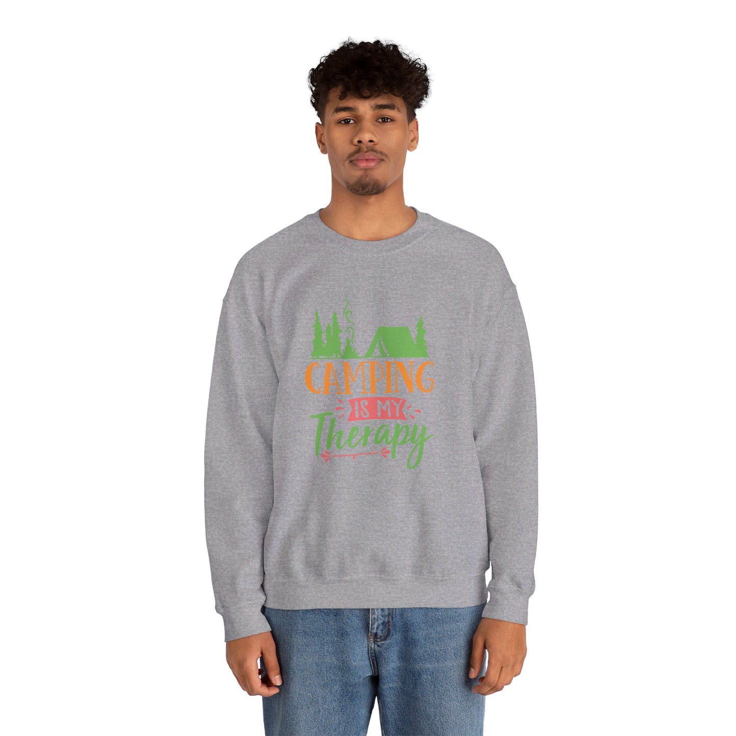 Camping Is My Therapy - Crewneck Sweatshirt