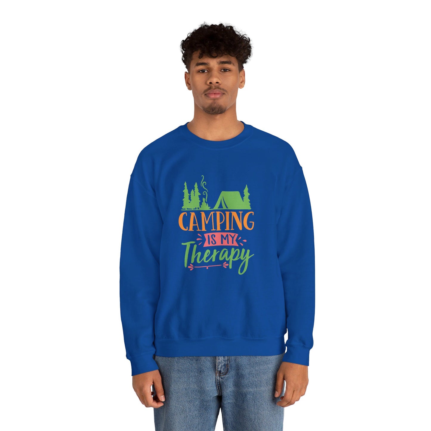 Camping Is My Therapy - Crewneck Sweatshirt