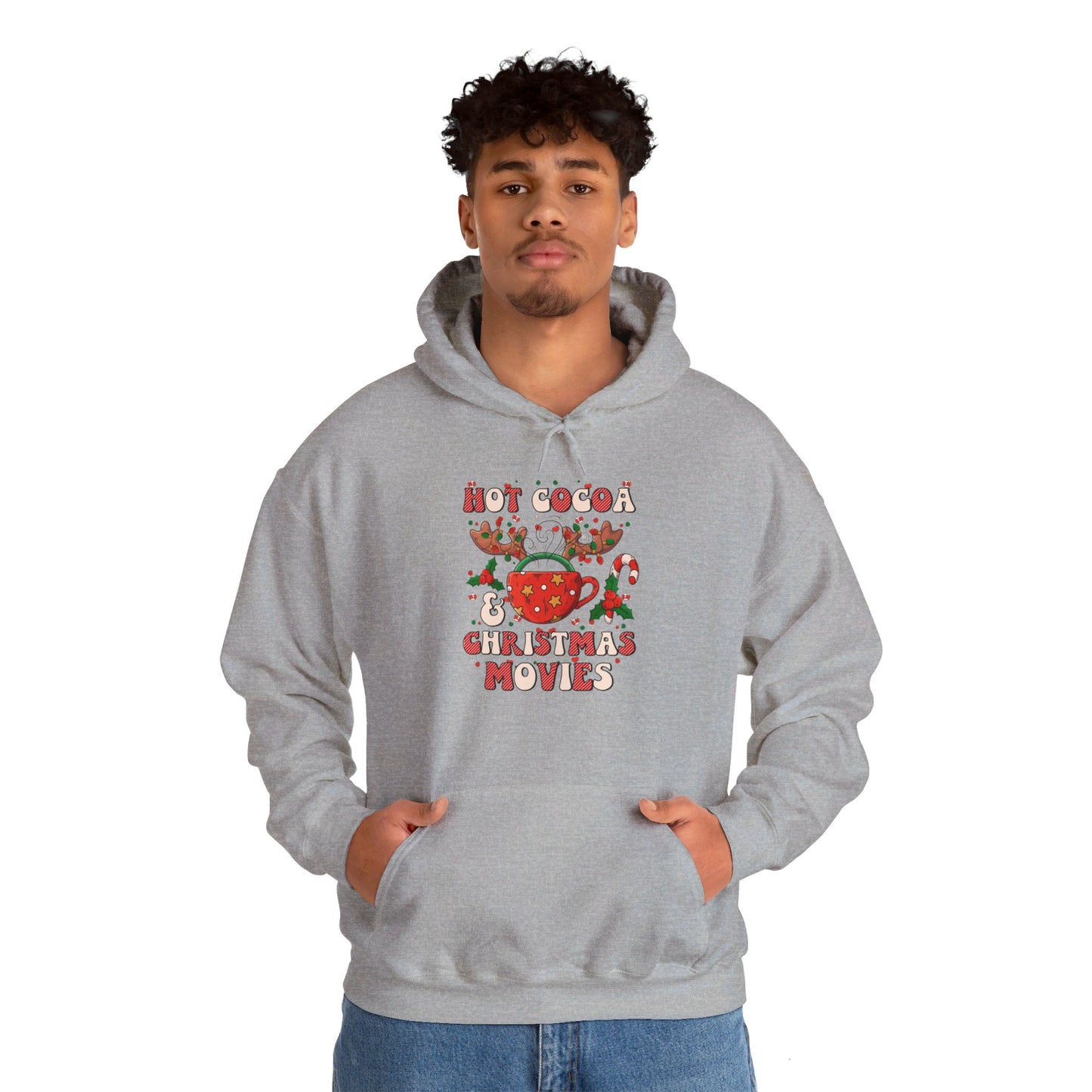 Hot Cocoa & Christmas Movies Design - Hooded Sweatshirt