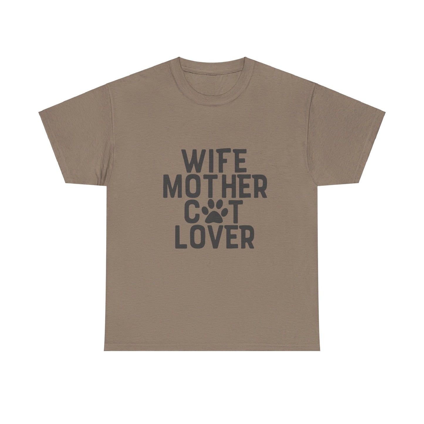 Wife, Mother, Cat lover - T-Shirt