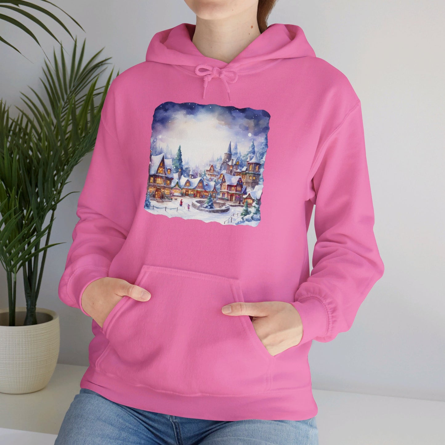Snowy Christmas Village 5 - Hooded Sweatshirt