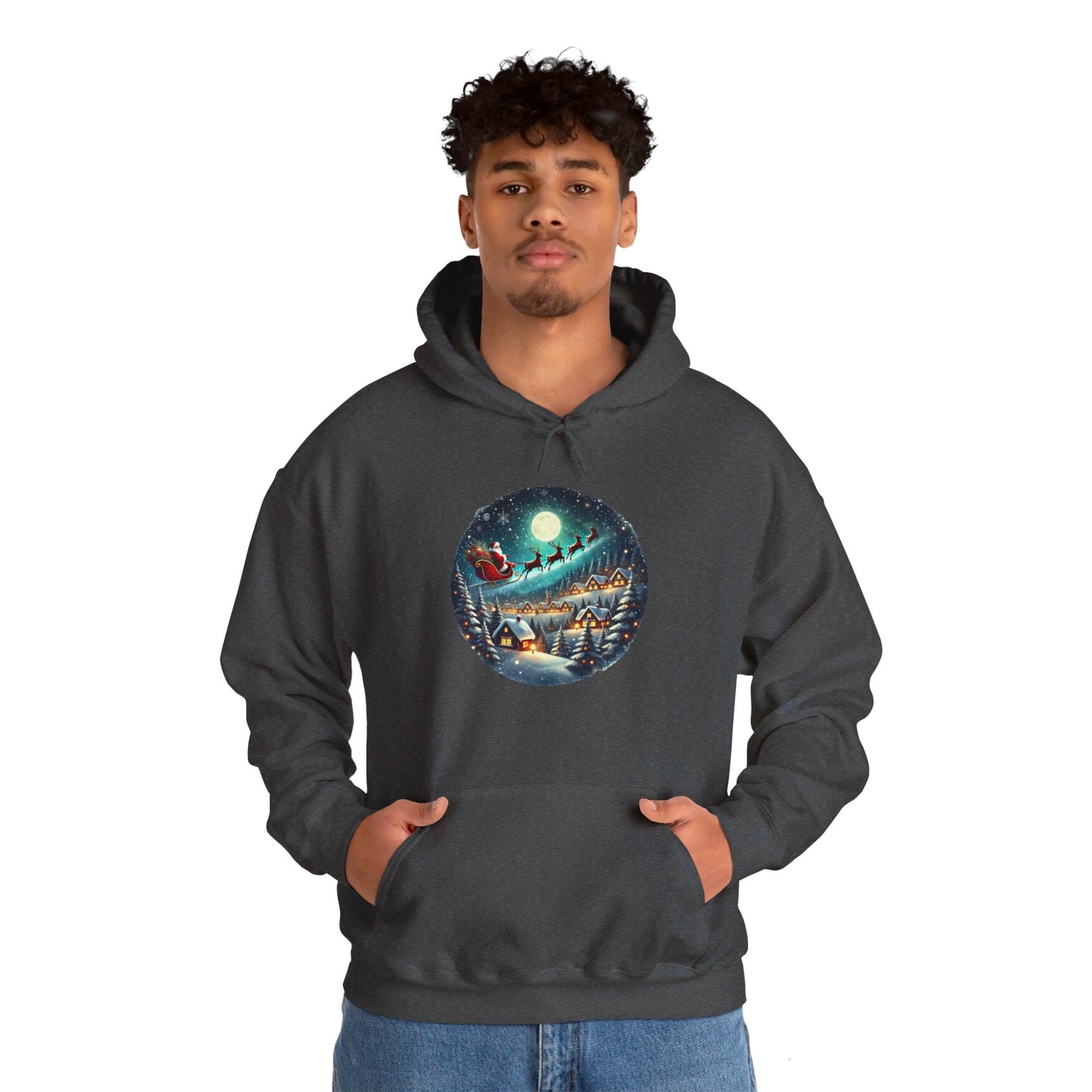 Moonlit Santa Ride - Hooded Sweatshirt