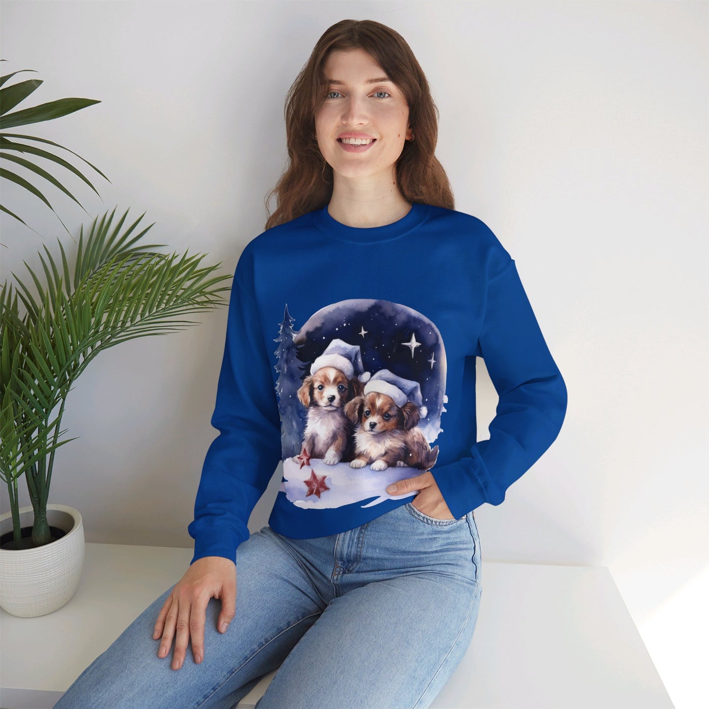 Snowy Christmas Dogs 1 - Sweatshirt