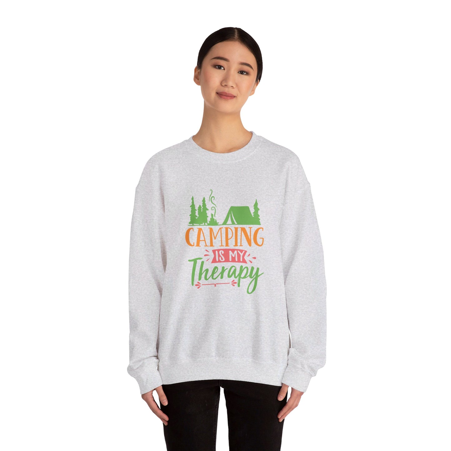 Camping Is My Therapy - Crewneck Sweatshirt