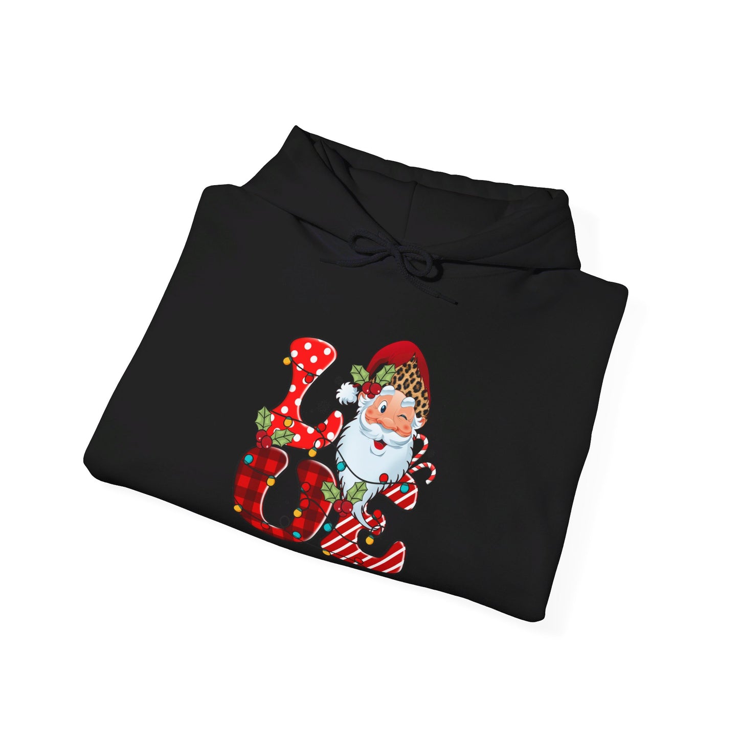 Festive Santa LOVE - Hooded Sweatshirt