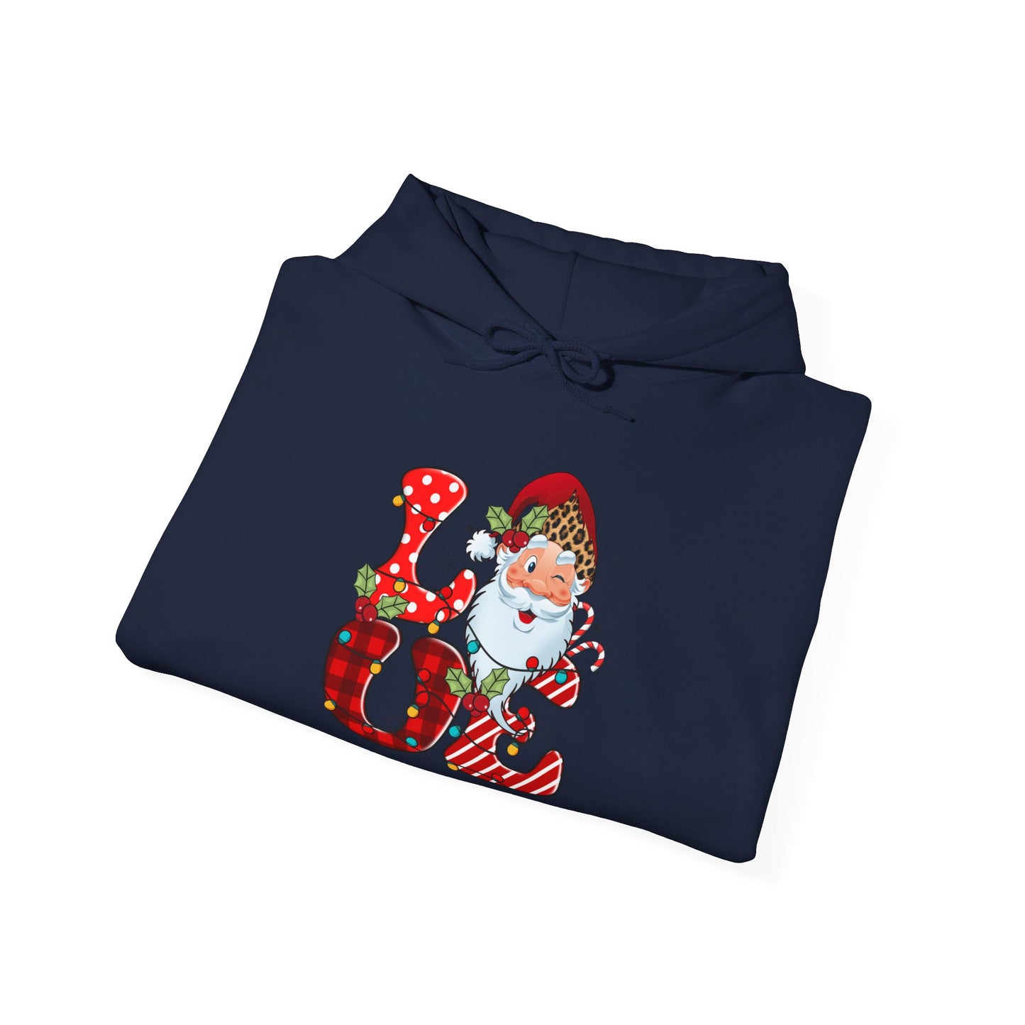 Festive Santa LOVE - Hooded Sweatshirt