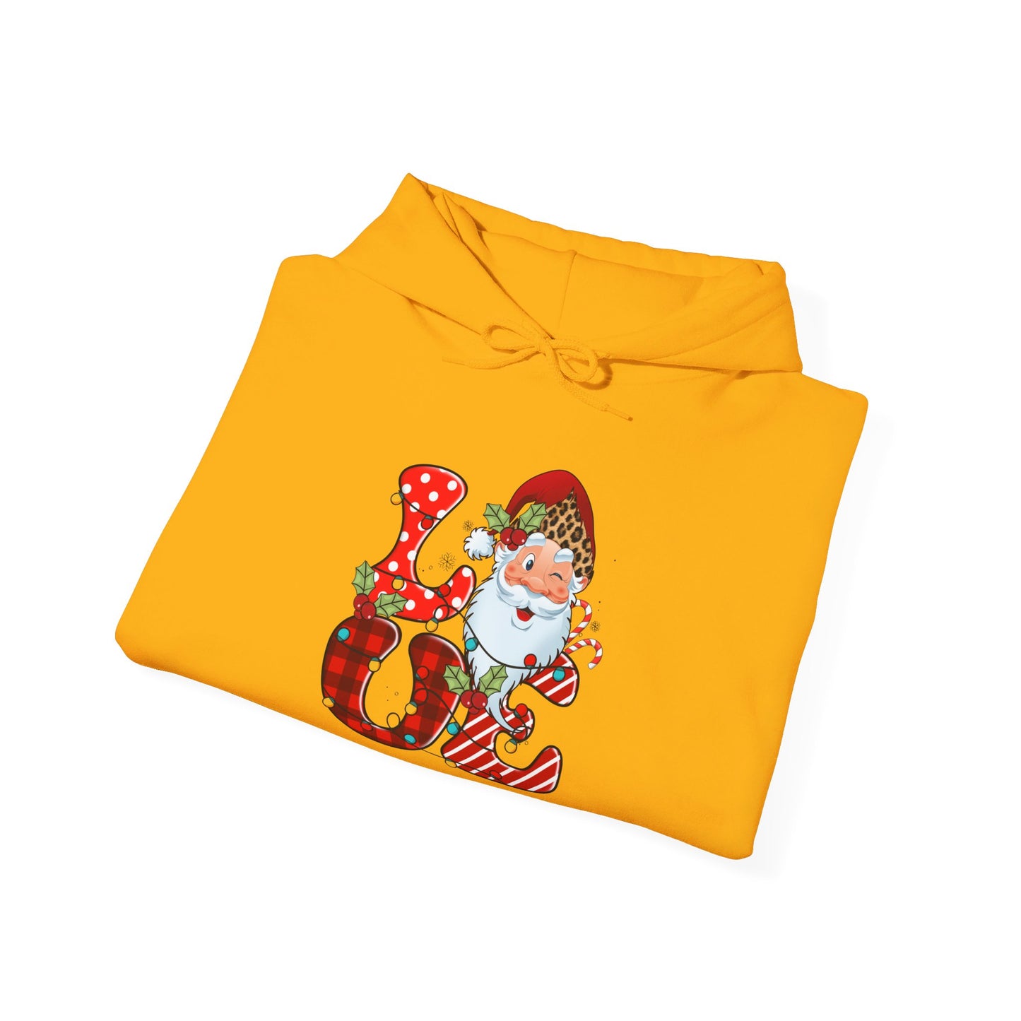 Festive Santa LOVE - Hooded Sweatshirt