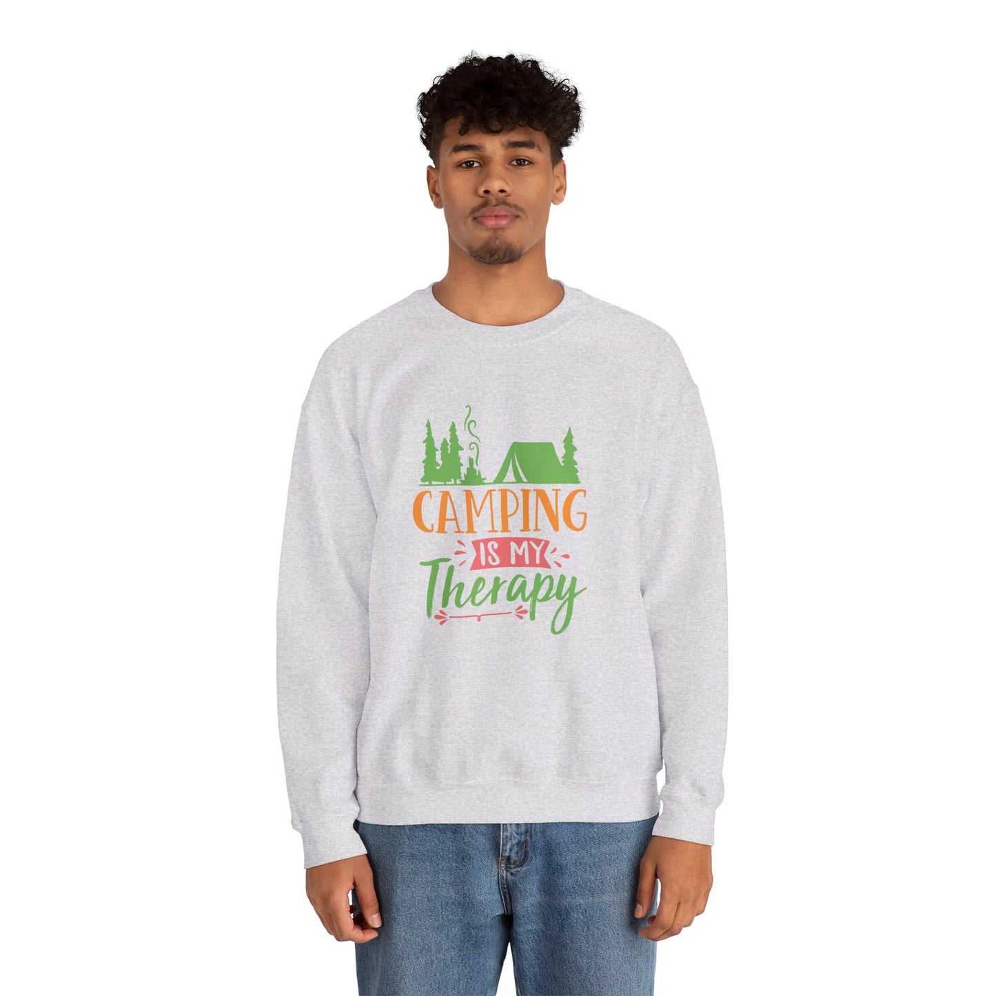 Camping Is My Therapy - Crewneck Sweatshirt