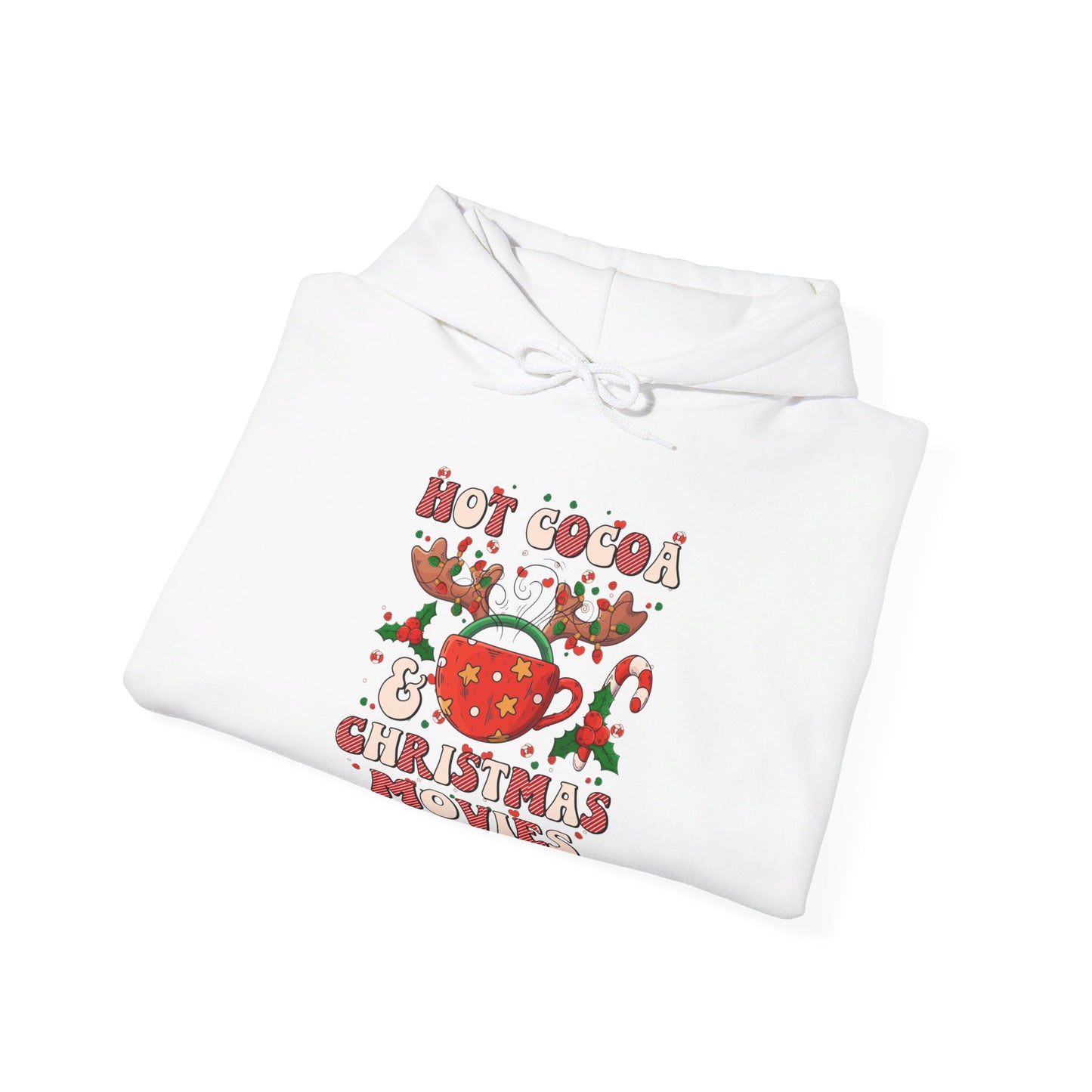 Hot Cocoa & Christmas Movies Design - Hooded Sweatshirt