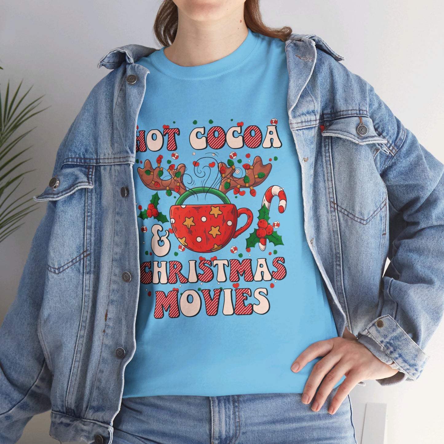 Hot Cocoa & Christmas Movies Design - T-Shirt