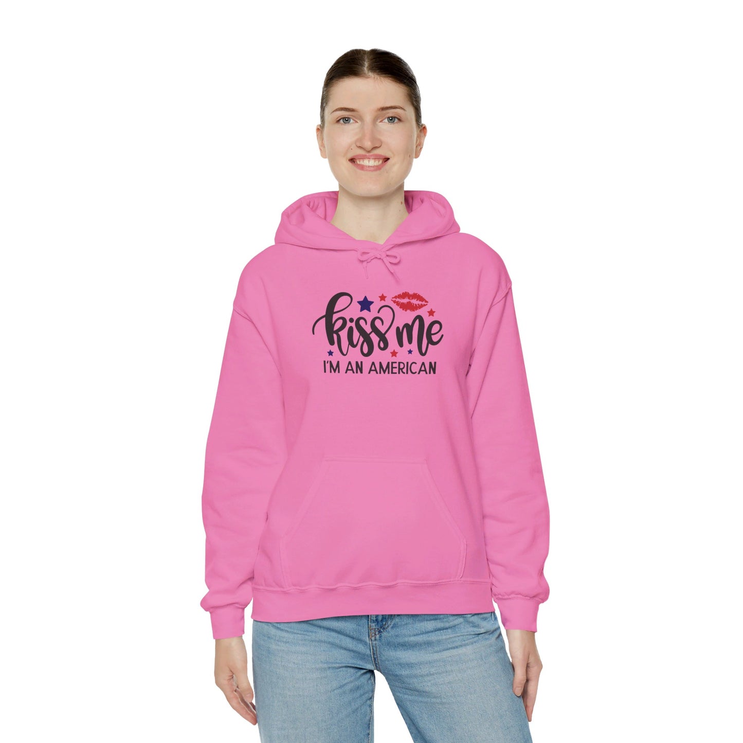 Kiss Me, I'm True American - Hooded Sweatshirt