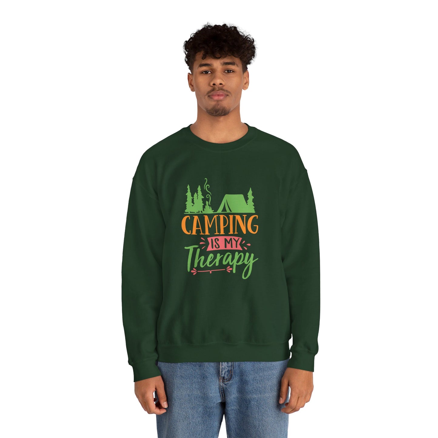 Camping Is My Therapy - Crewneck Sweatshirt