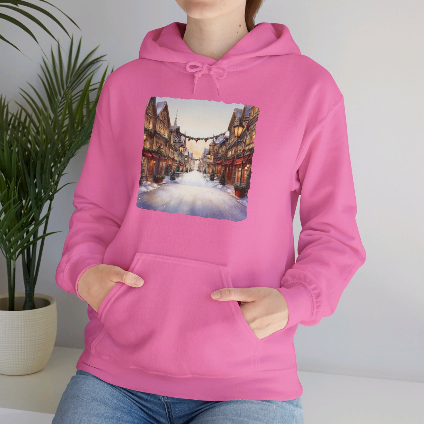 Snowy Christmas Village 9 - Hooded Sweatshirt