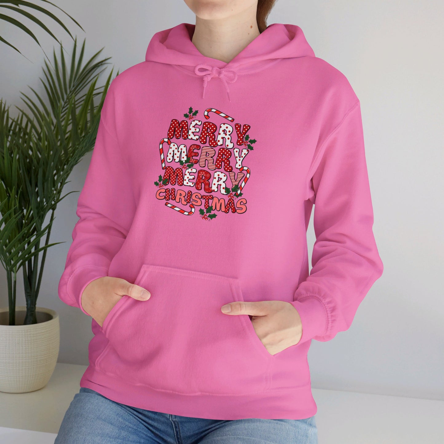 Merry Stacked Christmas- Hooded Sweatshirt