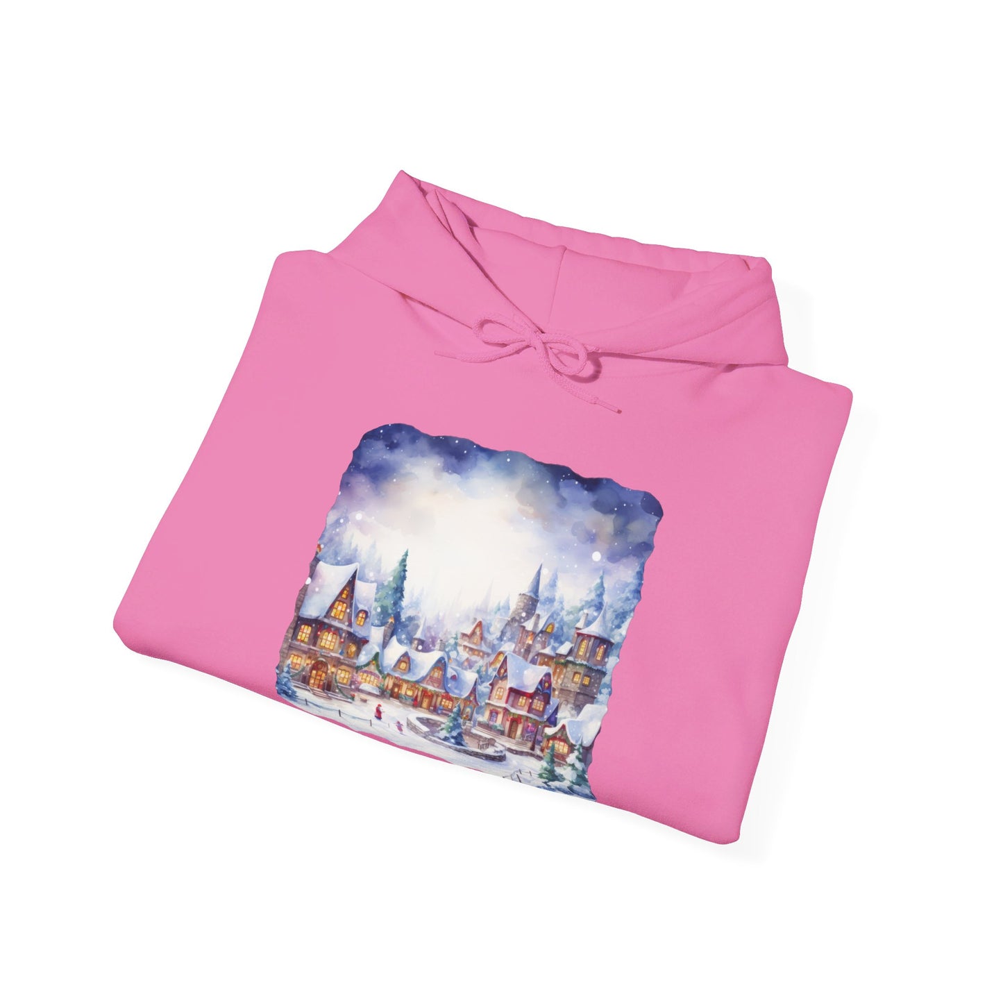 Snowy Christmas Village 15 - Hooded Sweatshirt
