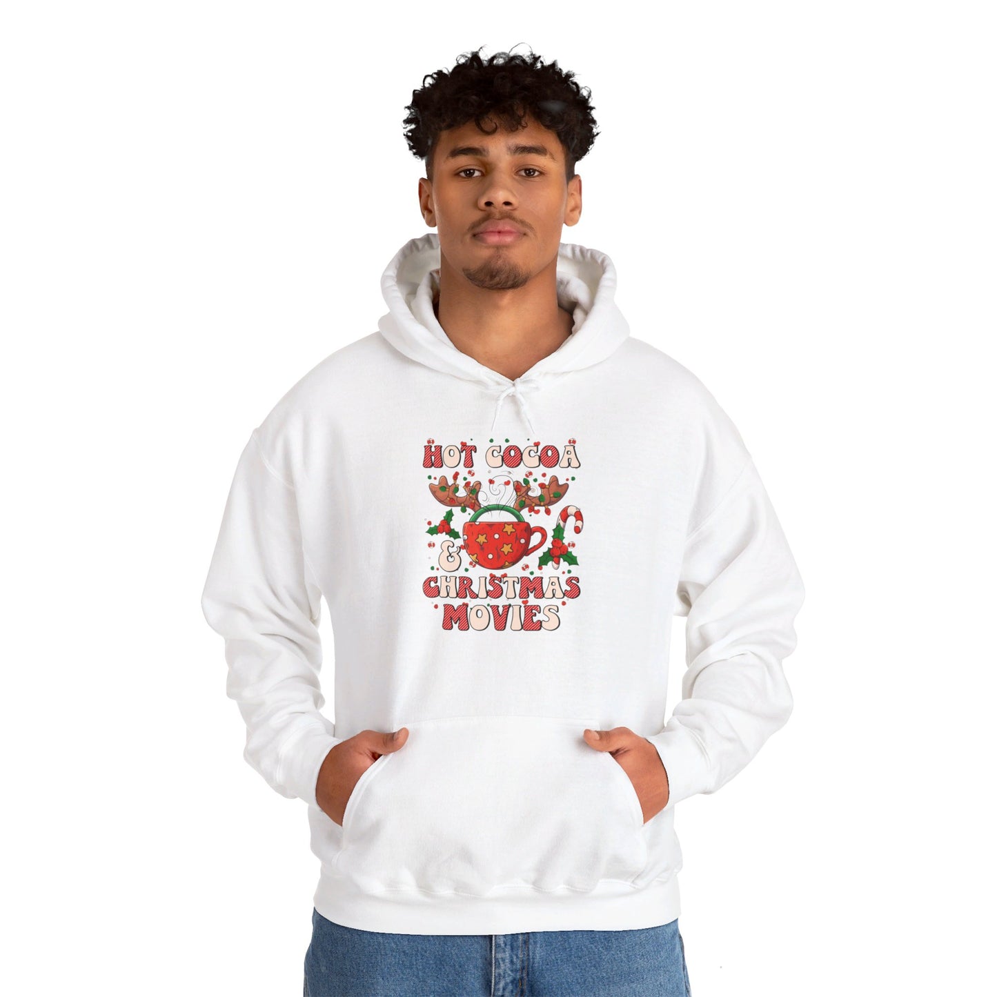 Hot Cocoa & Christmas Movies Design - Hooded Sweatshirt