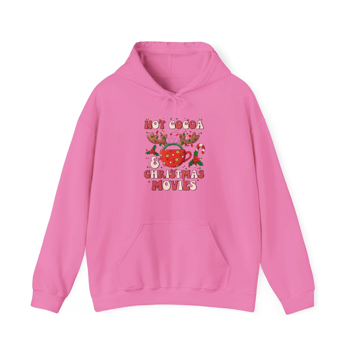 Hot Cocoa & Christmas Movies Design - Hooded Sweatshirt