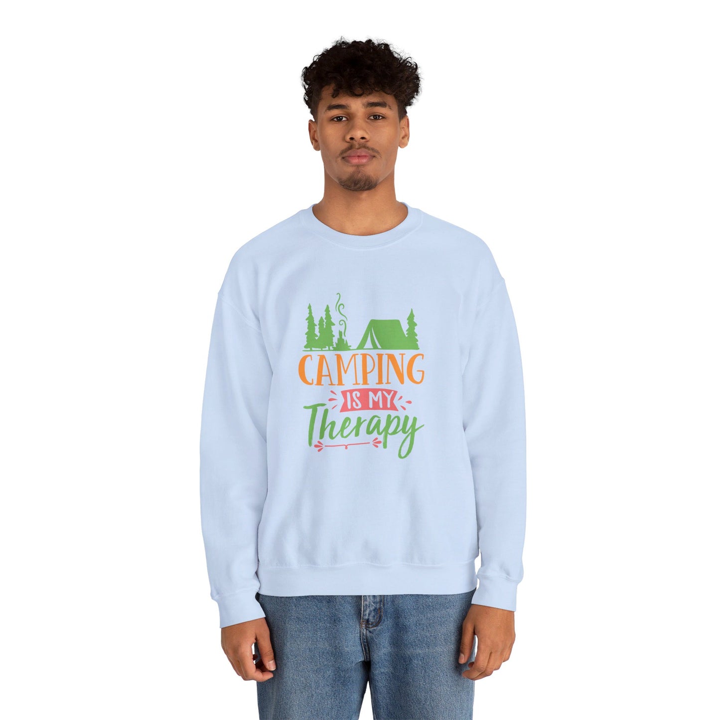 Camping Is My Therapy - Crewneck Sweatshirt