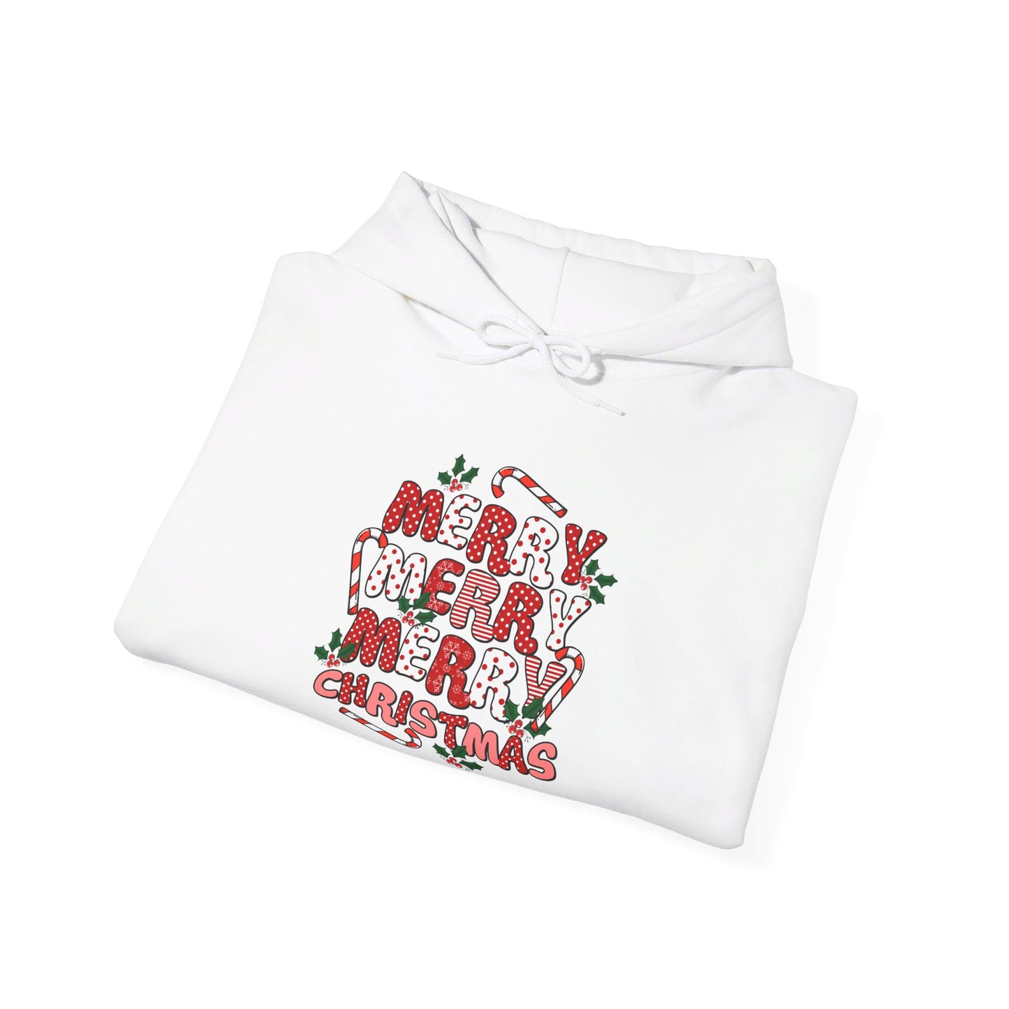 Merry Stacked Christmas- Hooded Sweatshirt
