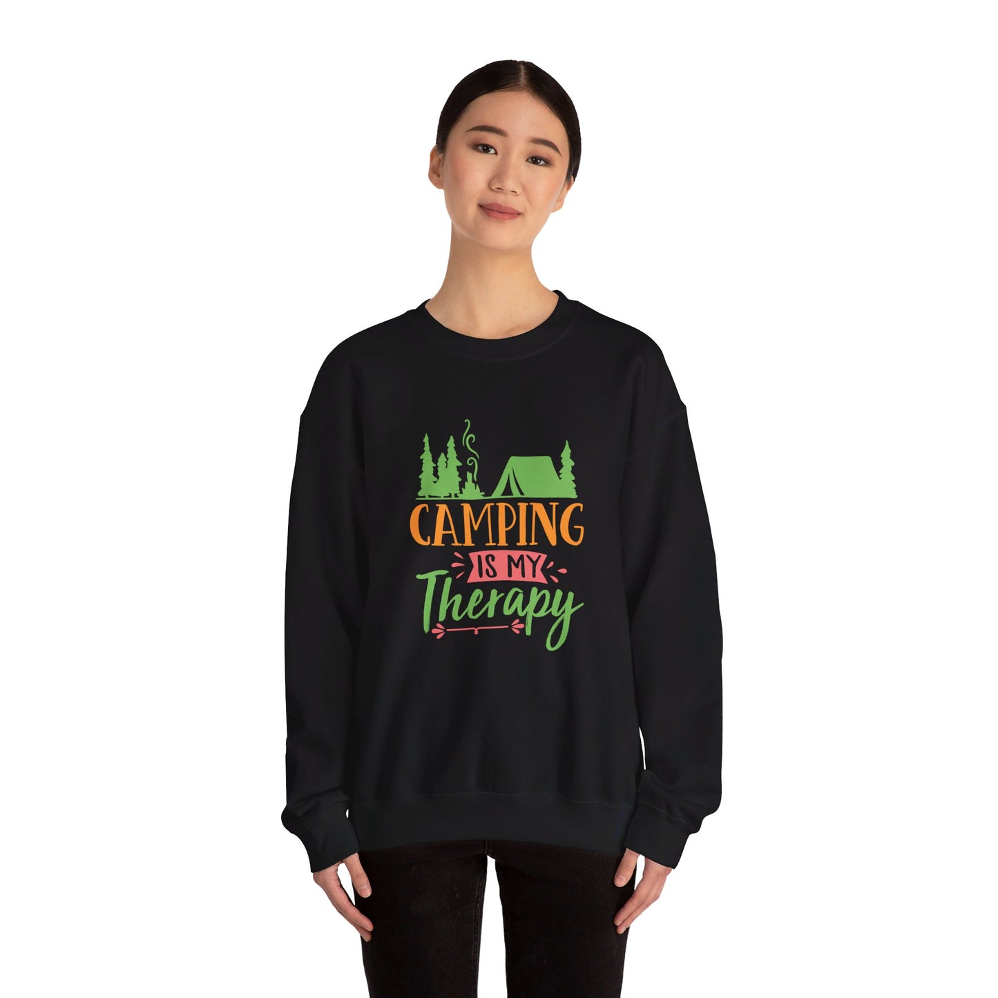 Camping Is My Therapy - Crewneck Sweatshirt