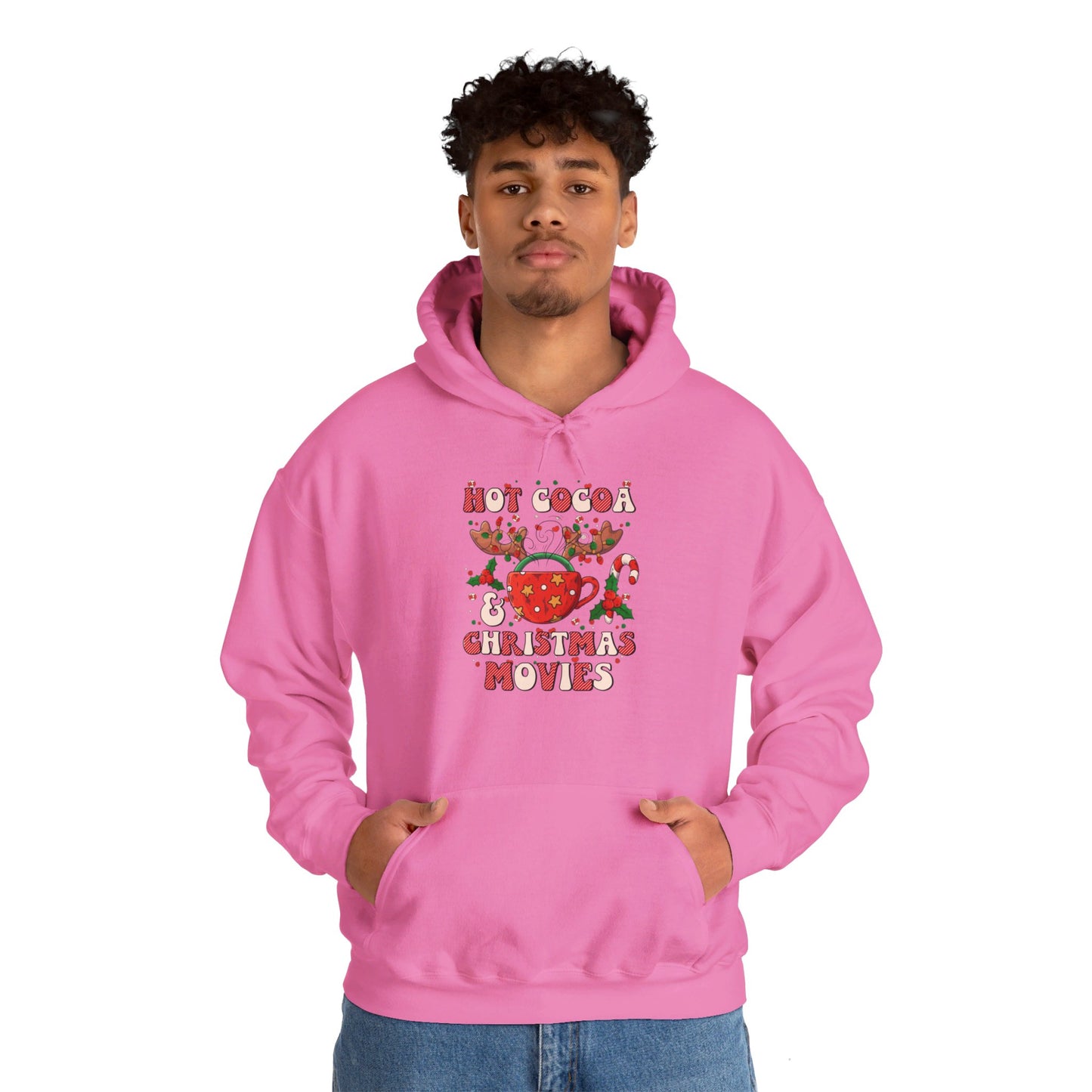Hot Cocoa & Christmas Movies Design - Hooded Sweatshirt
