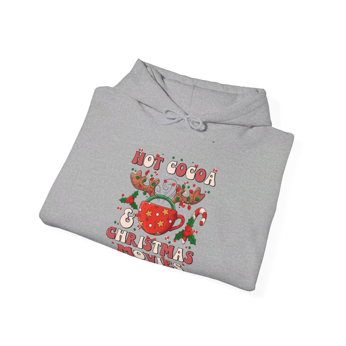 Hot Cocoa & Christmas Movies Design - Hooded Sweatshirt