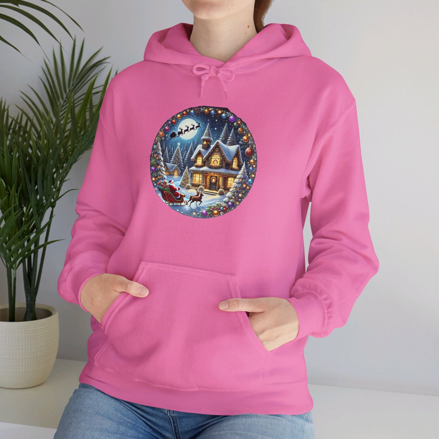 Festive Santa Sleigh - Hooded Sweatshirt