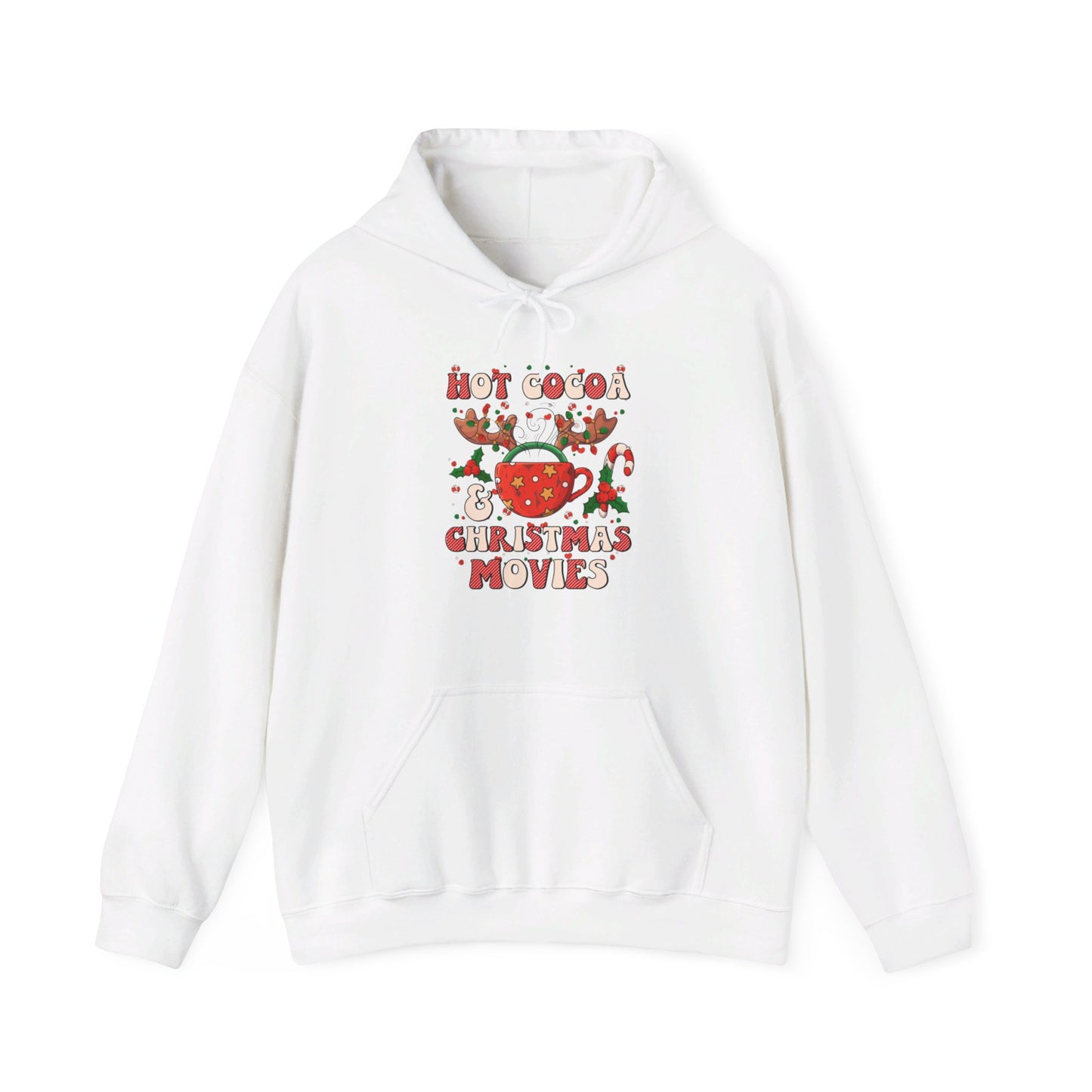 Hot Cocoa & Christmas Movies Design - Hooded Sweatshirt