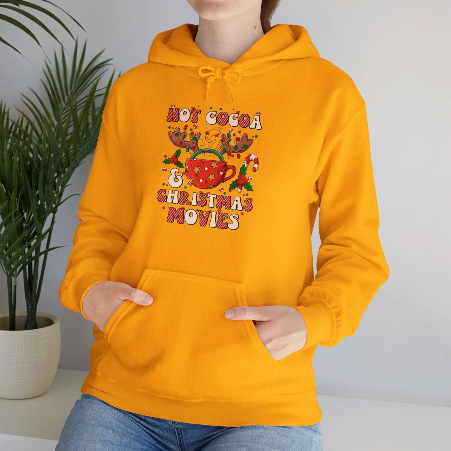 Hot Cocoa & Christmas Movies Design - Hooded Sweatshirt