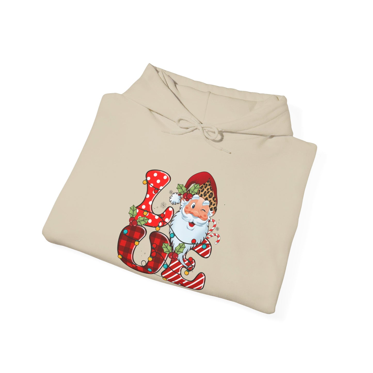 Festive Santa LOVE - Hooded Sweatshirt