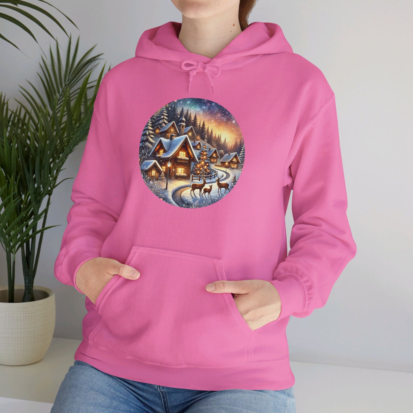 Reindeer Christmas Village - Hooded Sweatshirt