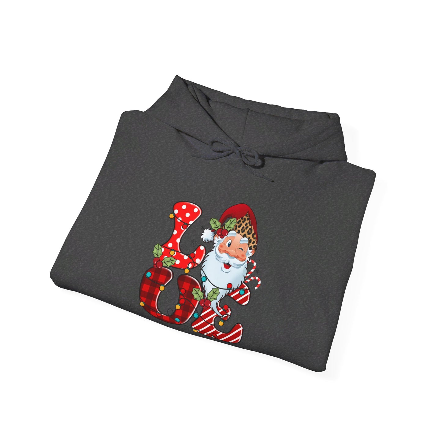 Festive Santa LOVE - Hooded Sweatshirt