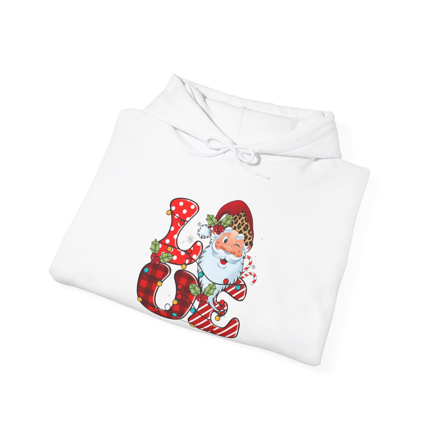 Festive Santa LOVE - Hooded Sweatshirt