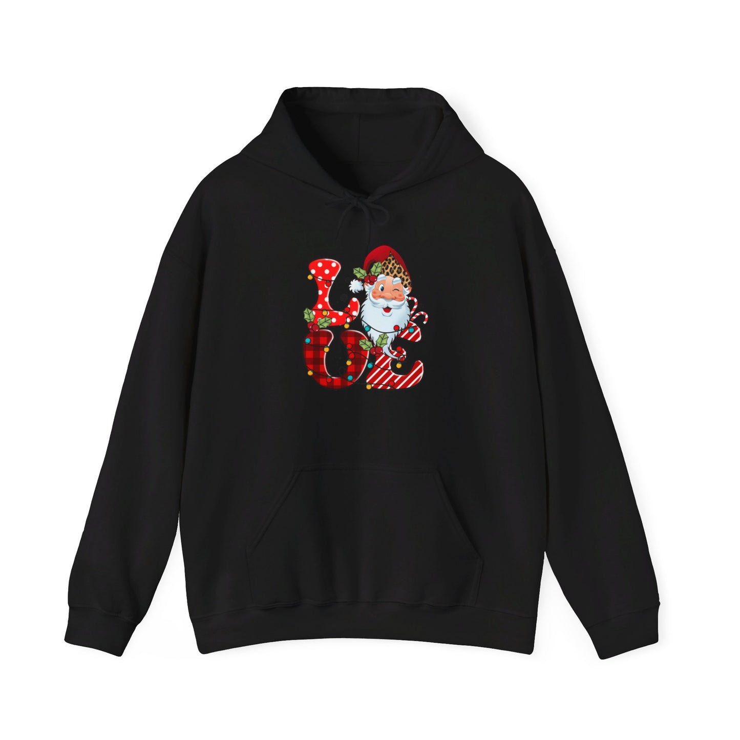 Festive Santa LOVE - Hooded Sweatshirt