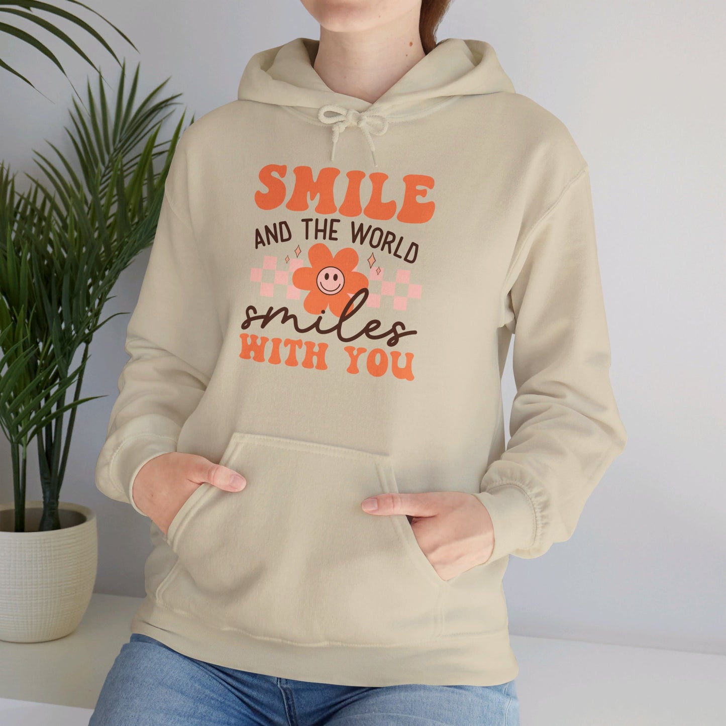 Smile and World Smiles With You - Hooded Sweatshirt