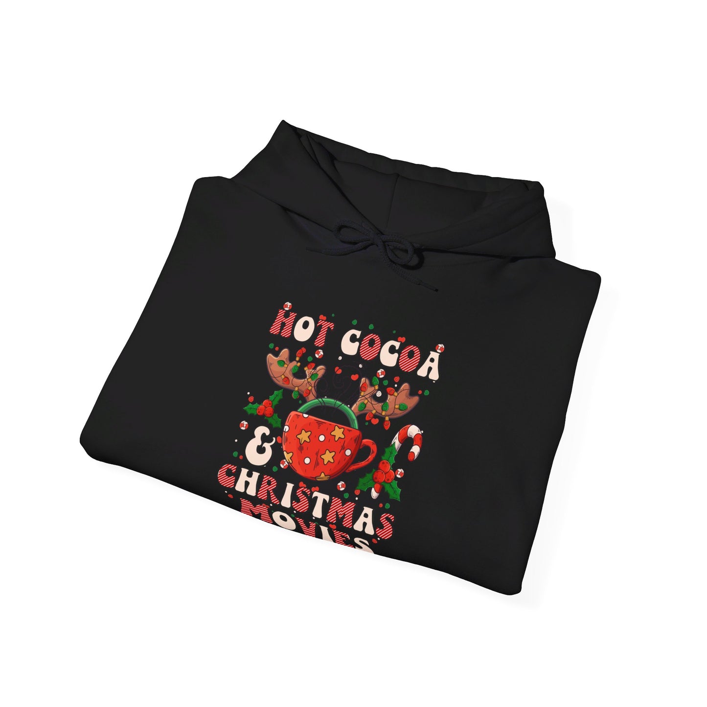 Hot Cocoa & Christmas Movies Design - Hooded Sweatshirt