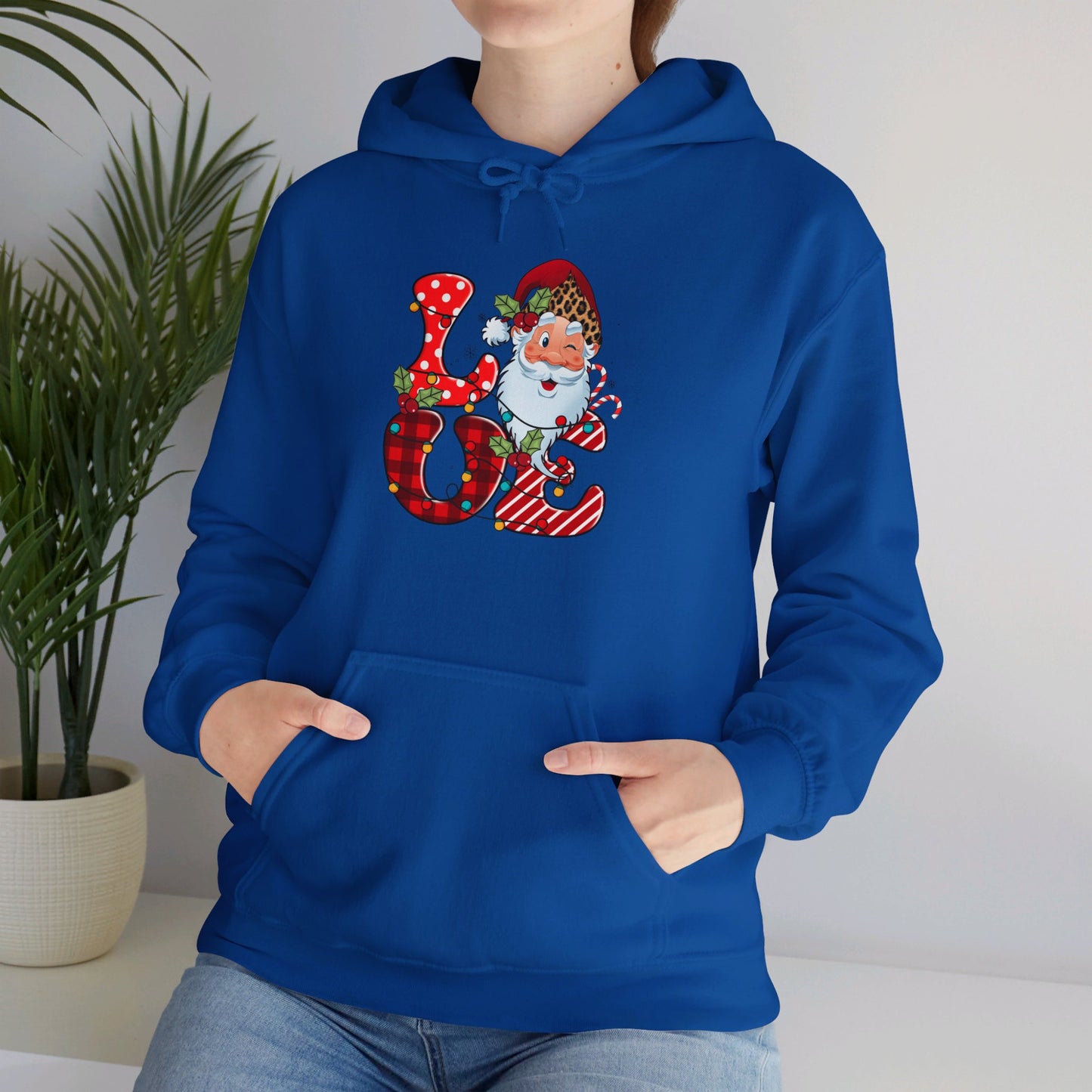 Festive Santa LOVE - Hooded Sweatshirt