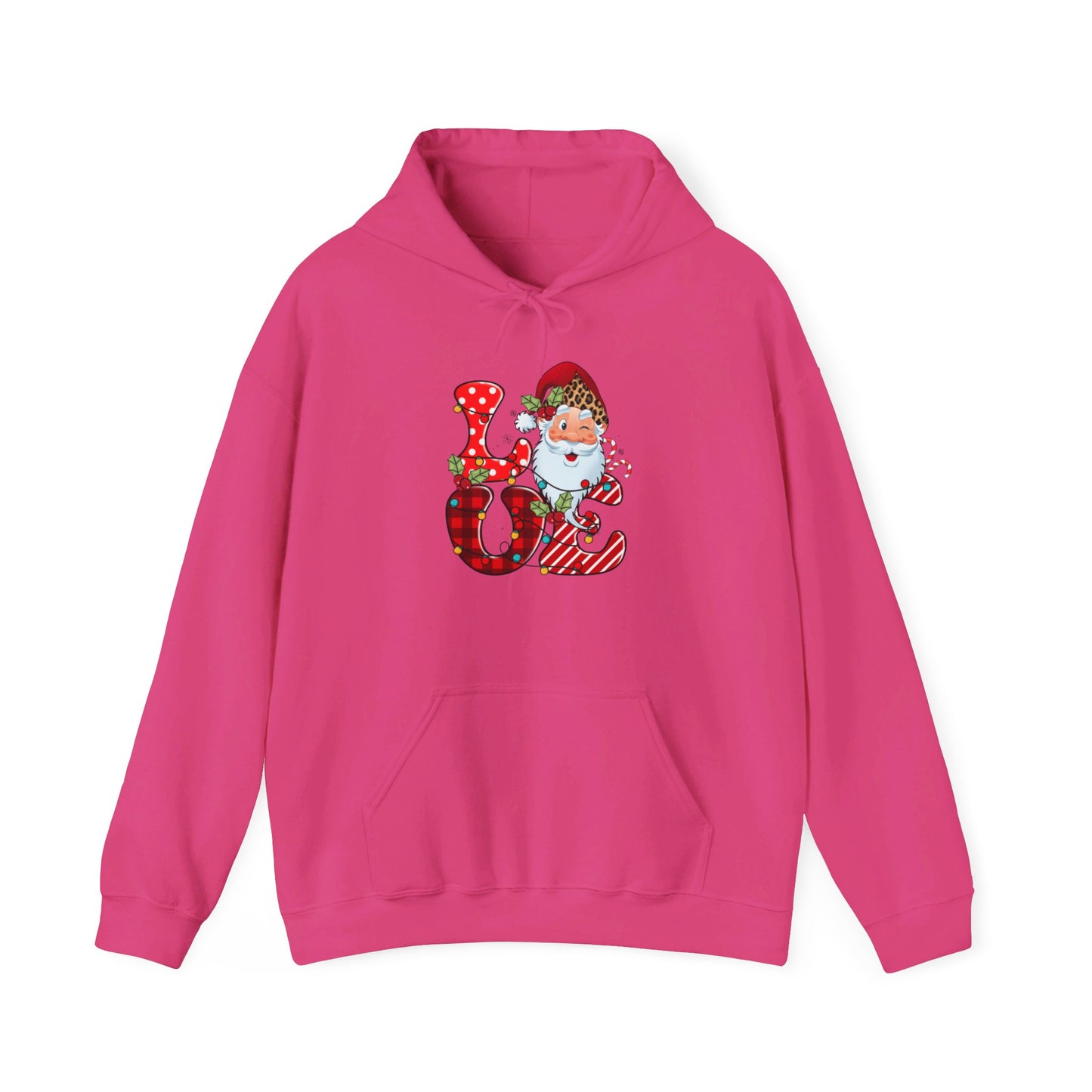 Festive Santa LOVE - Hooded Sweatshirt