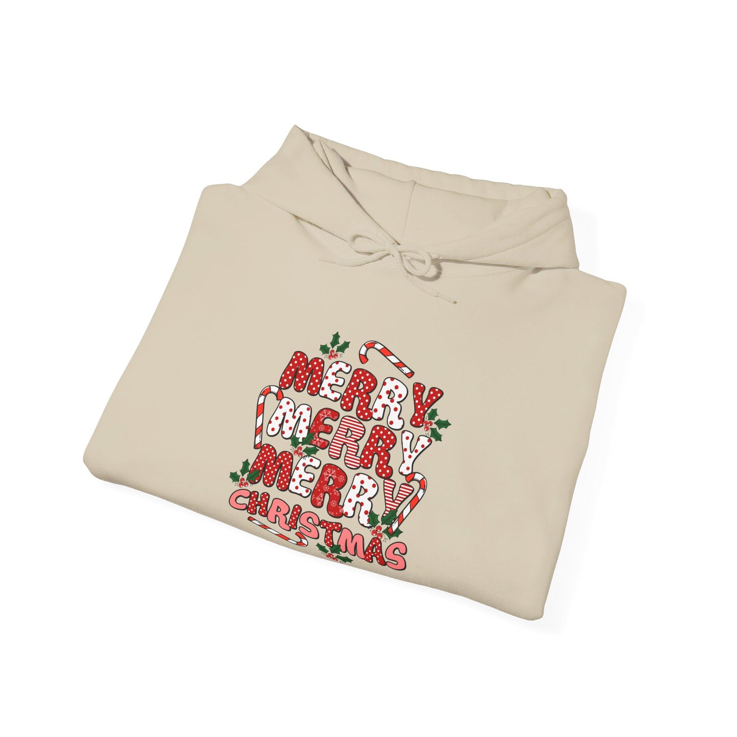 Merry Stacked Christmas- Hooded Sweatshirt
