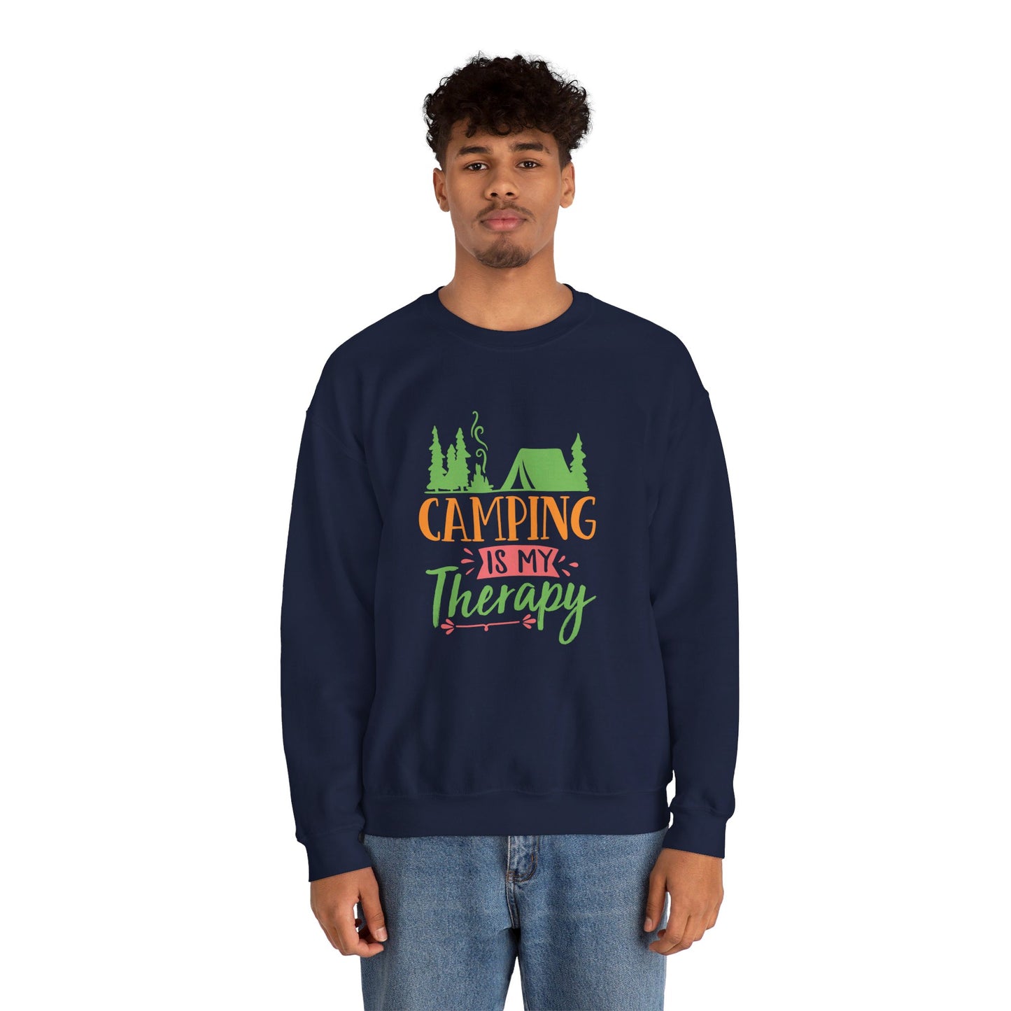 Camping Is My Therapy - Crewneck Sweatshirt