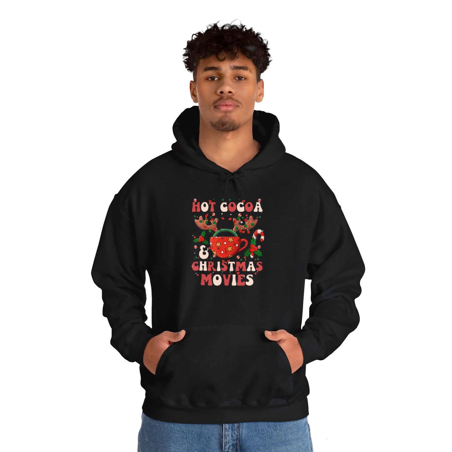 Hot Cocoa & Christmas Movies Design - Hooded Sweatshirt