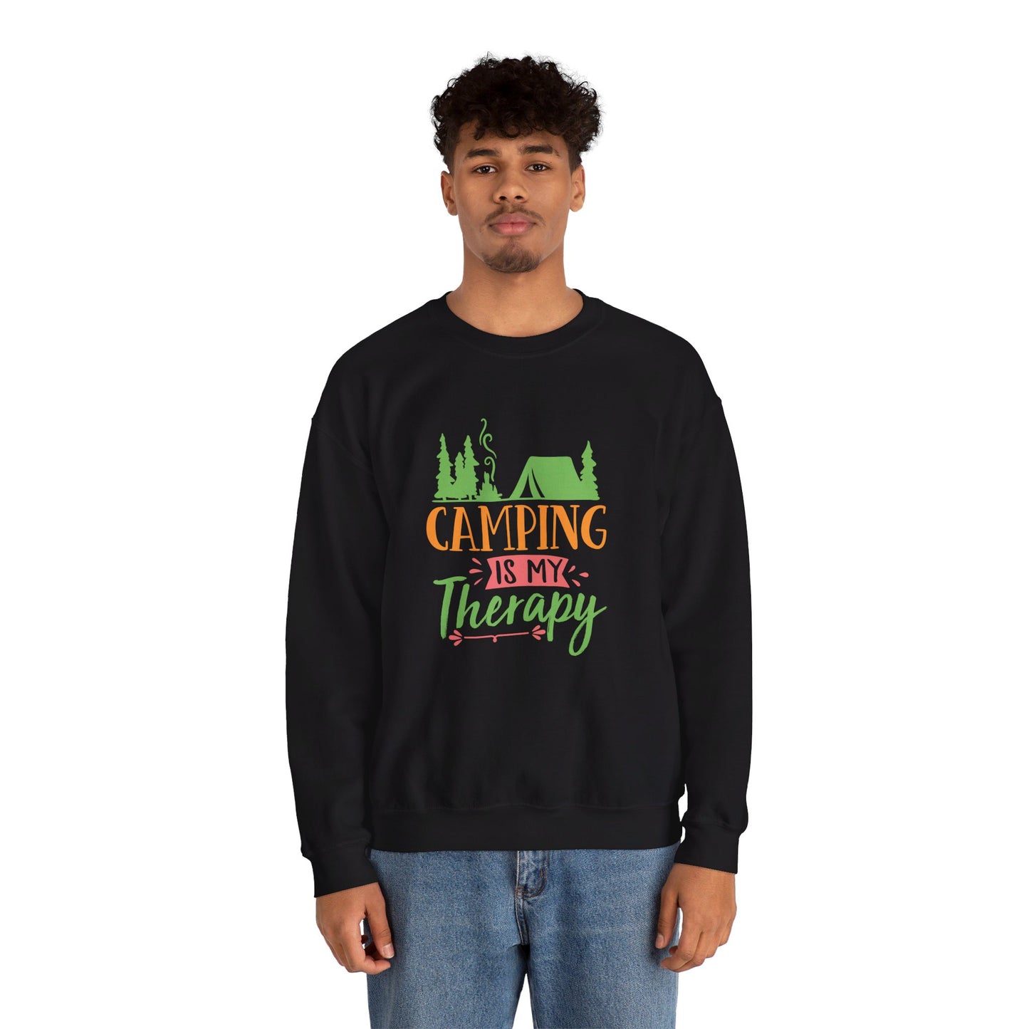 Camping Is My Therapy - Crewneck Sweatshirt