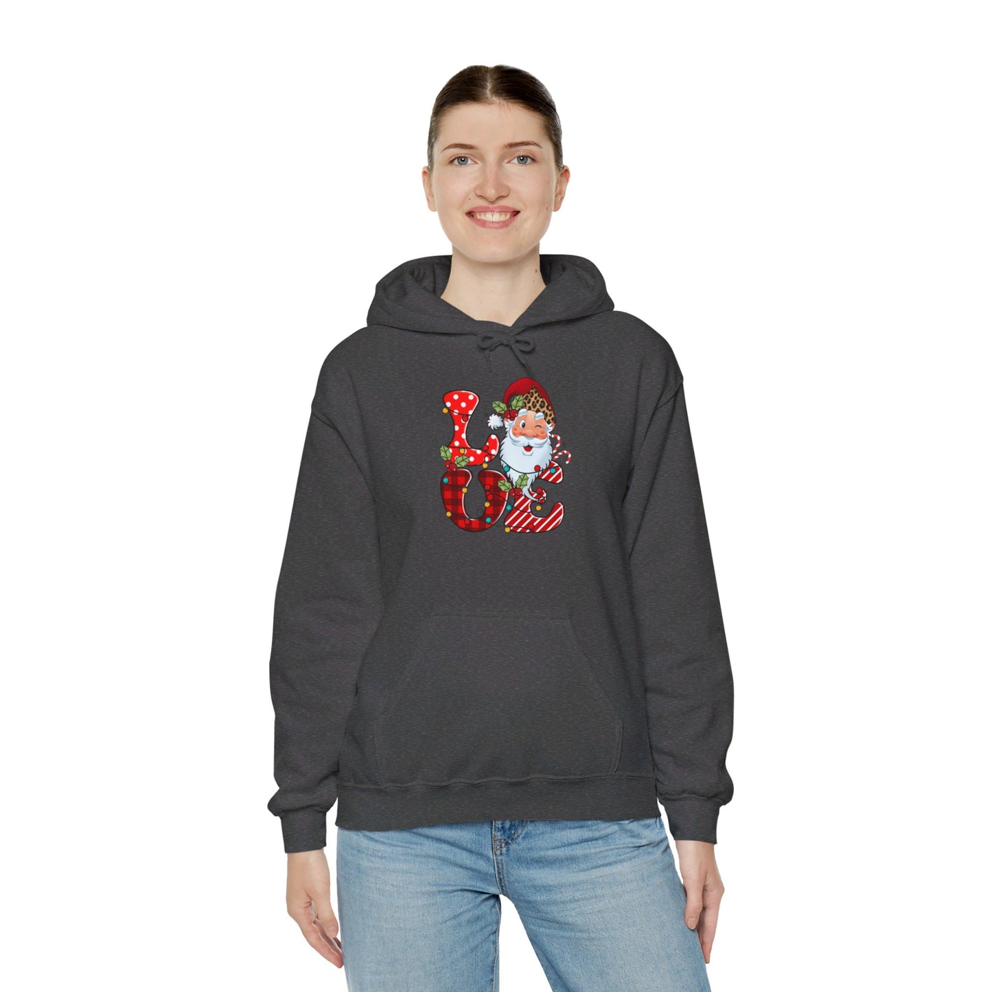 Festive Santa LOVE - Hooded Sweatshirt