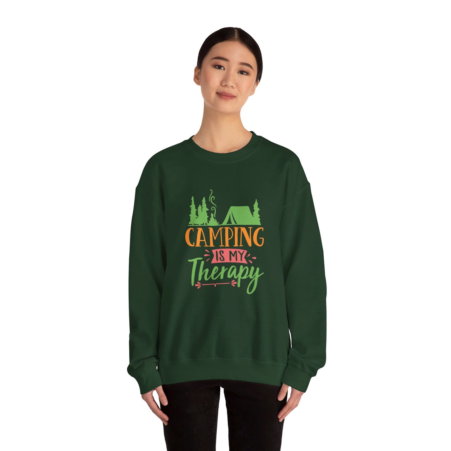 Camping Is My Therapy - Crewneck Sweatshirt