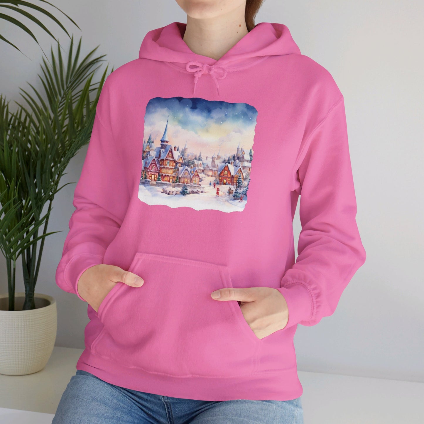 Snowy Christmas Village 7 - Hooded Sweatshirt