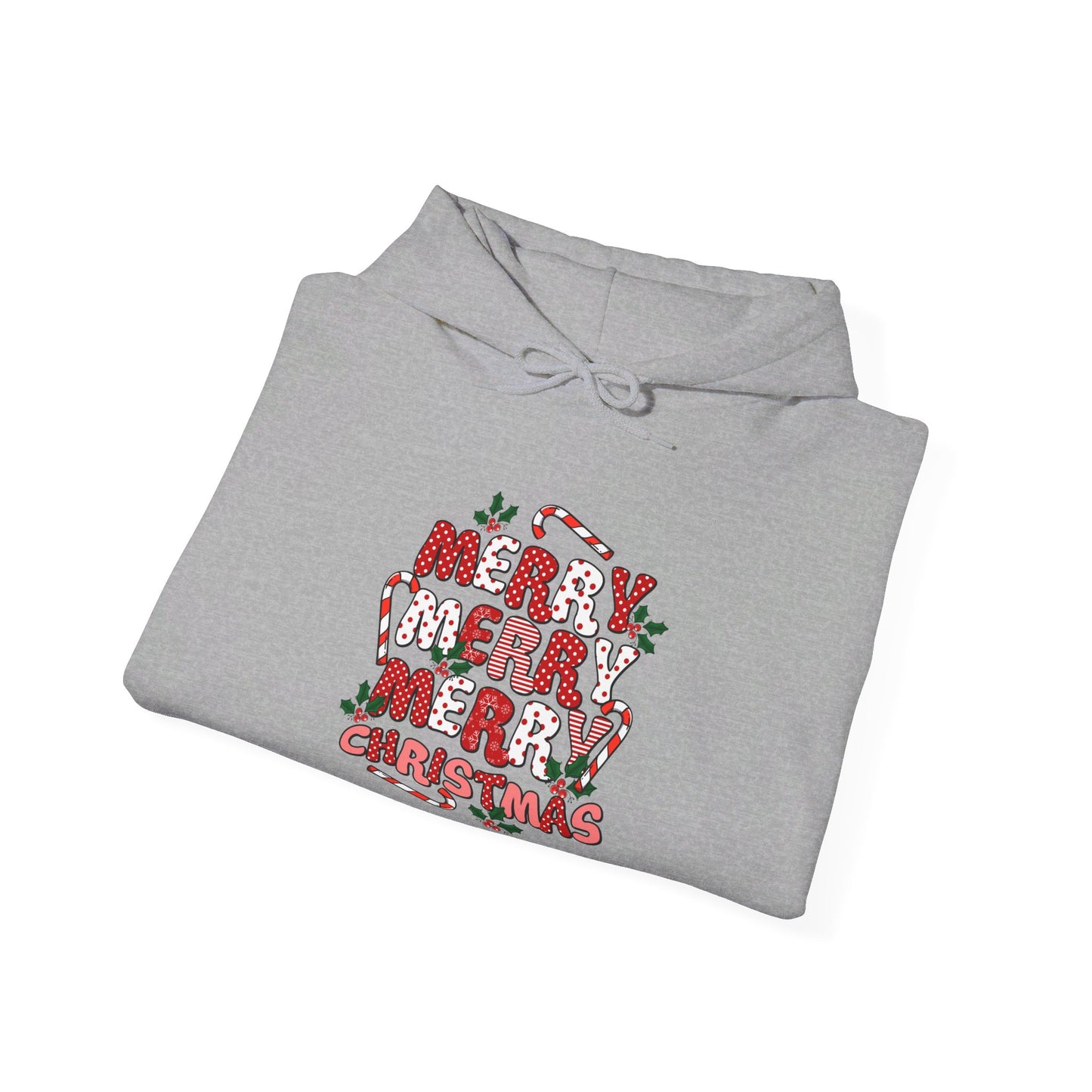 Merry Stacked Christmas- Hooded Sweatshirt
