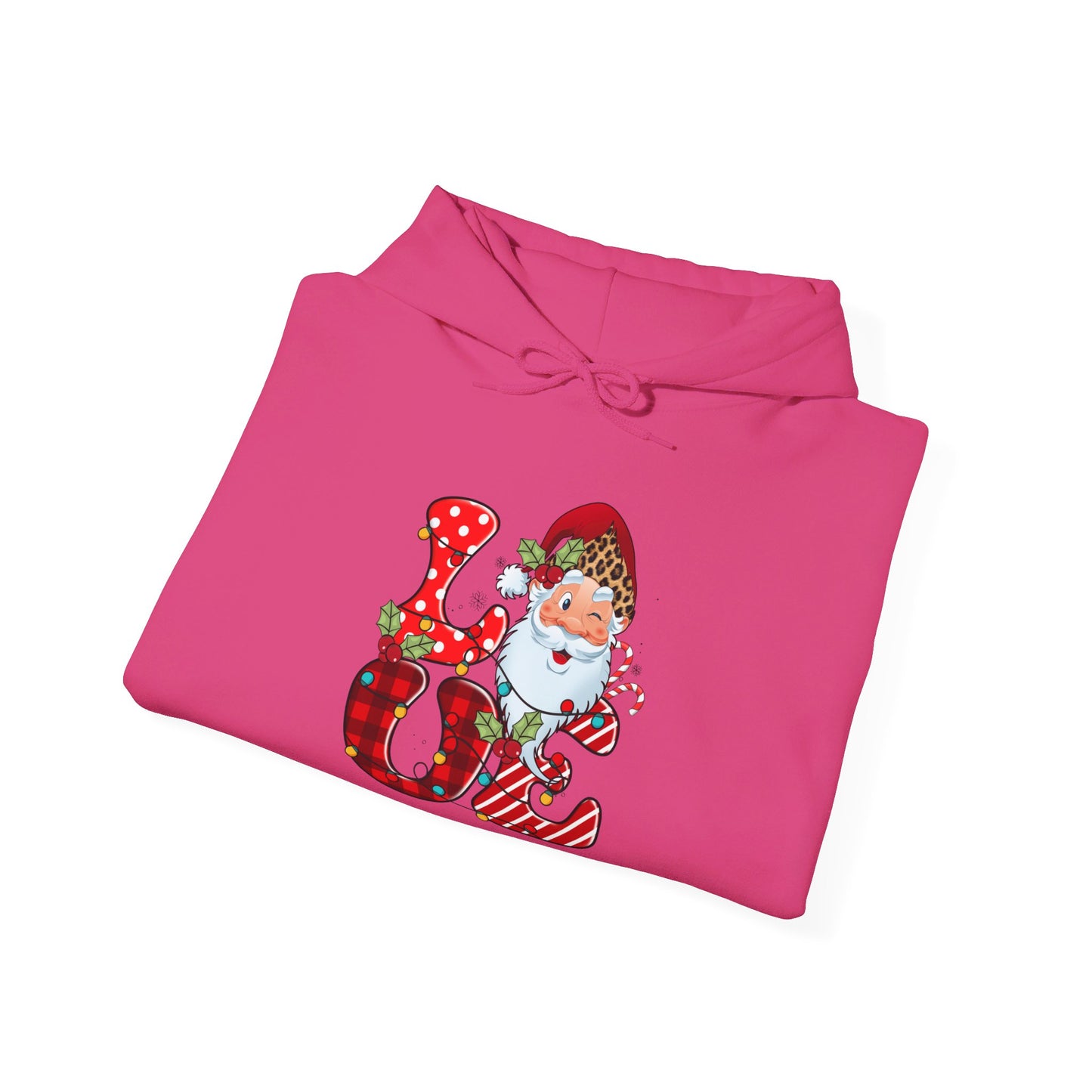 Festive Santa LOVE - Hooded Sweatshirt
